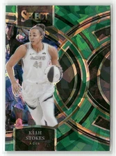 2024 Panini Select WNBA #179 Kiah Stokes Prizms Green Ice