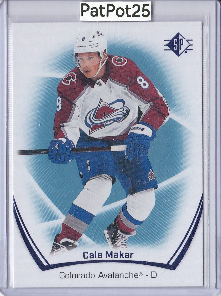 2021-22 Upper Deck 100 Cale Makar SP blue parallel Colorado Avalanche
