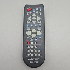 Go Video DVD Video/VCR VHS Player Dark Metallic Gray Remote Control WORKS