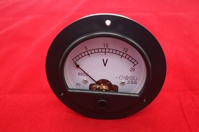 DC 0-20V Analog Voltmeter Voltage panel meter Dia. 90mm DH62 direct Connect #cv