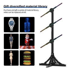 45cm 3D WiFi Hologram Projector 352 LEDs Holographic Advertising Display w/Stand