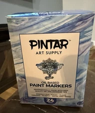 PINTAR Paint Markers Japanese Ink round tip 24 colors Oil Based