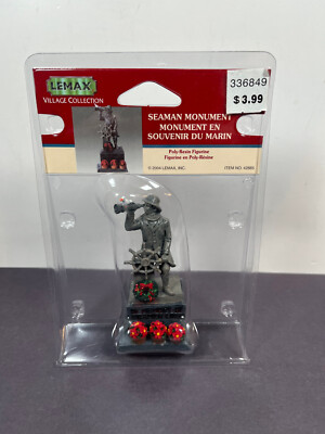 Lemax SEAMAN MONUMENT Poly-Resin Figurine Christmas Figure Set 2004 42885