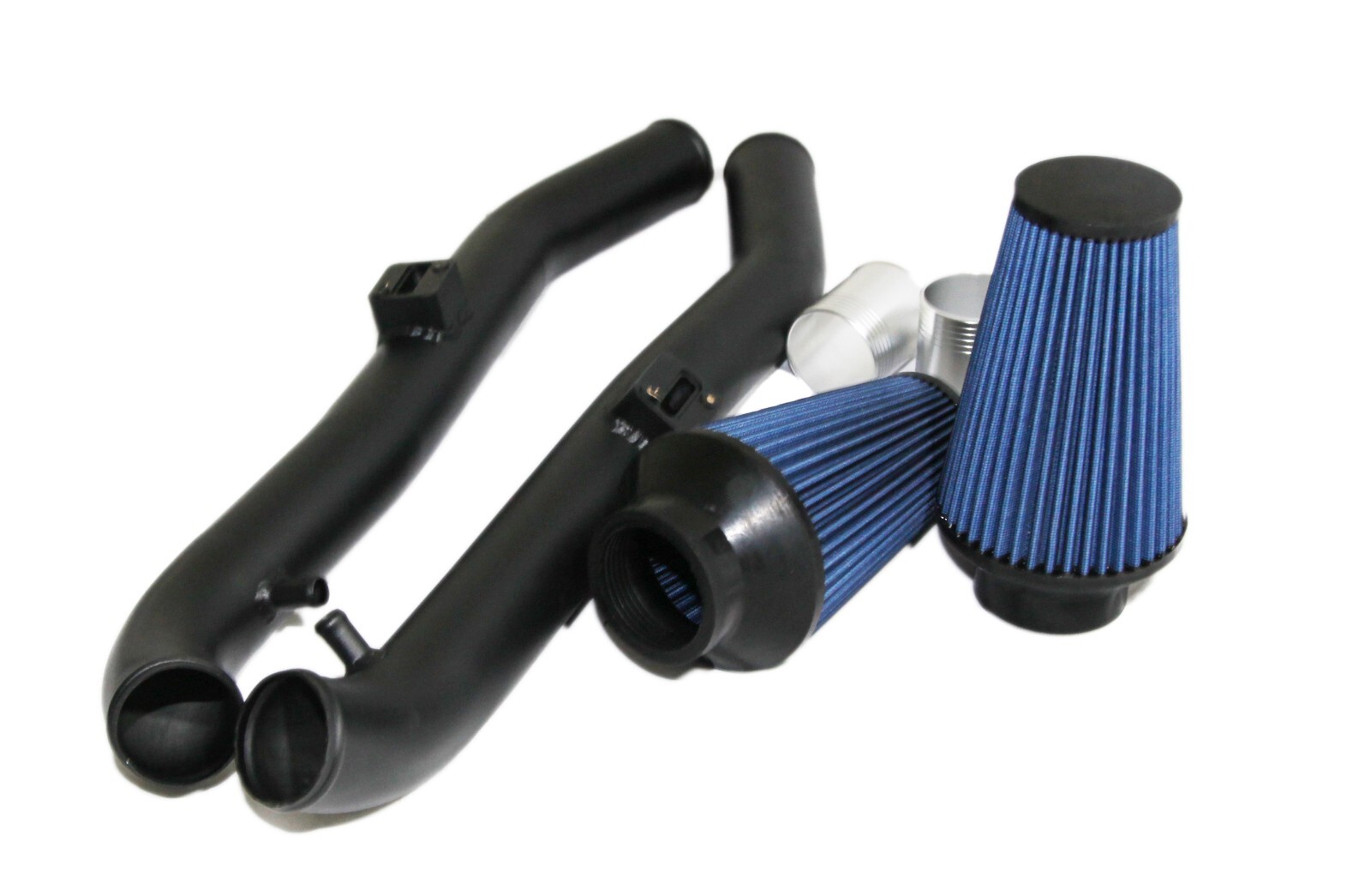For 0920 370Z/0913 G37 3.7L V6 Dual Cold Air Black Intake Kit+Blue