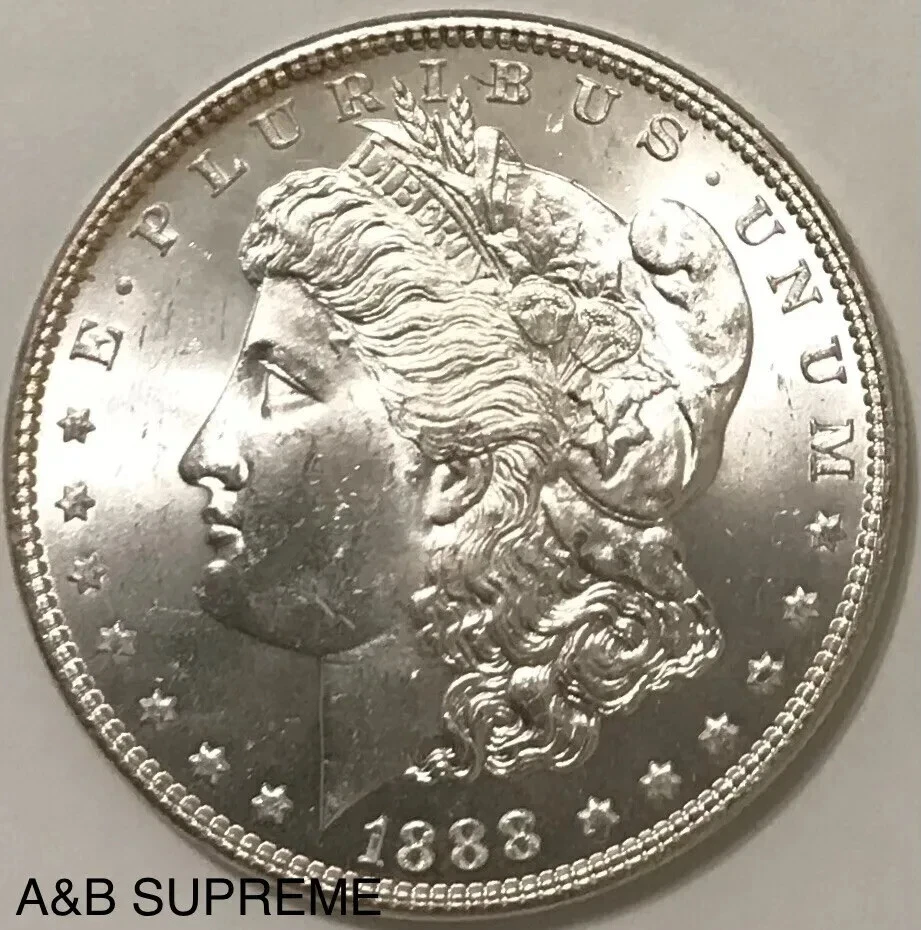 1888 Morgan Dollar From Obw Estate Roll Choice-Gem Bu Uncirculated 90% Silver - Image 2 of 4