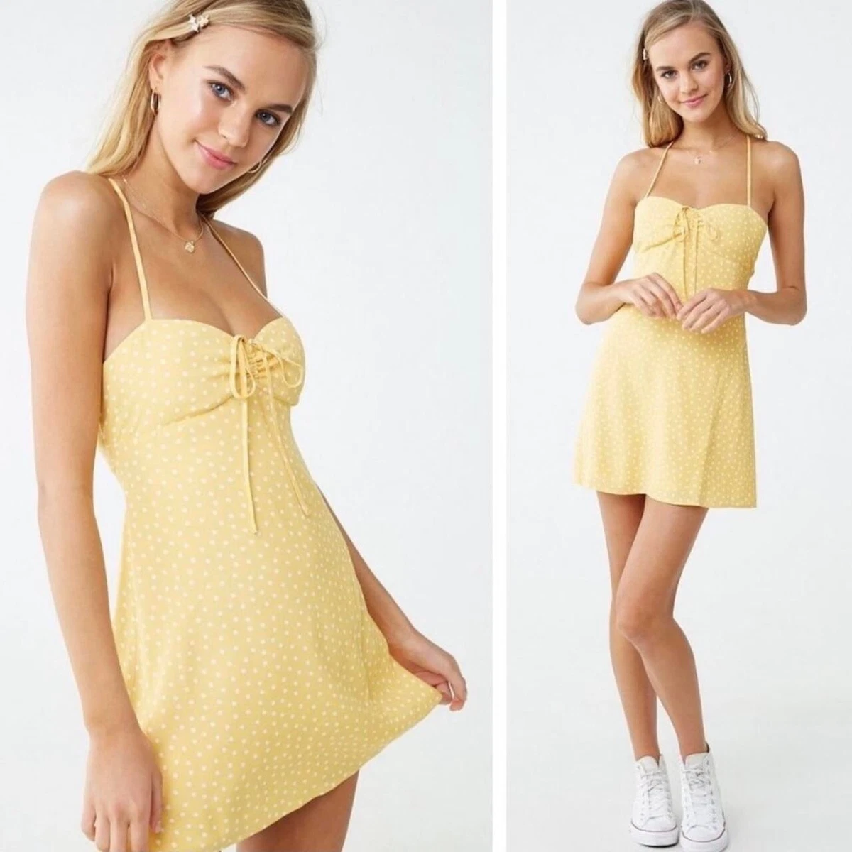 Yellow polka dot hotsell dress forever 21