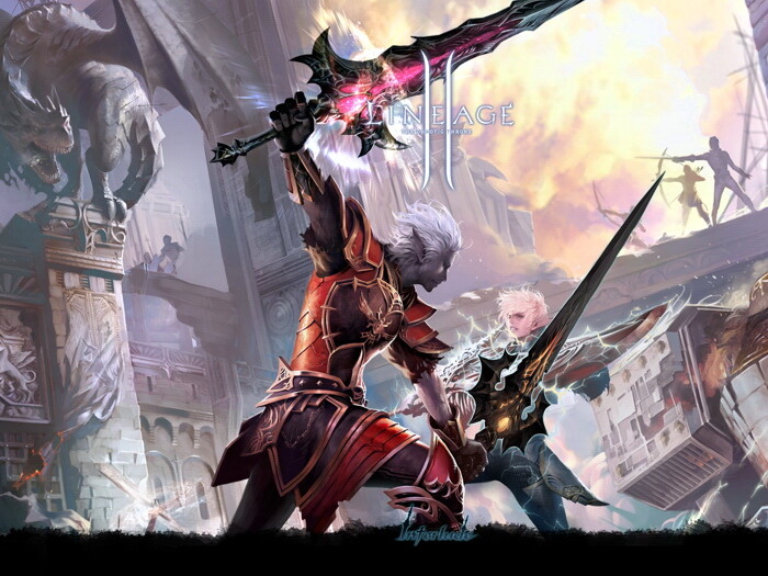 V2411 Lineage 2 The Chaotic Throne Battle LA2 MMO Game WALL POSTER