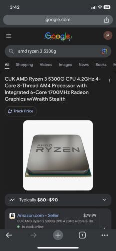 AMD Ryzen 3 5300G AM4 CPU Processor 4.0-4.2GHz Quad Core 8 Thread 65W R3-5300G - Picture 1 of 1