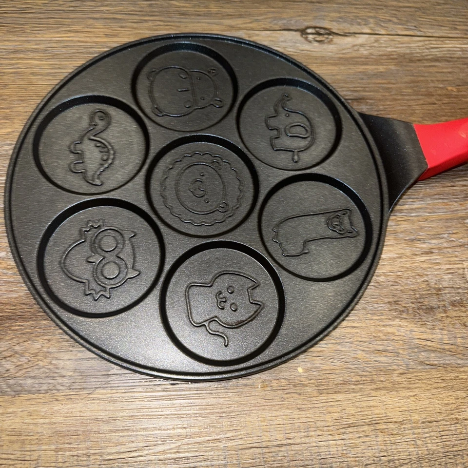 Pancake Pan with Handle 7 Animal Molds Pancake Maker Pan for Kids._ - Image 4 of 4