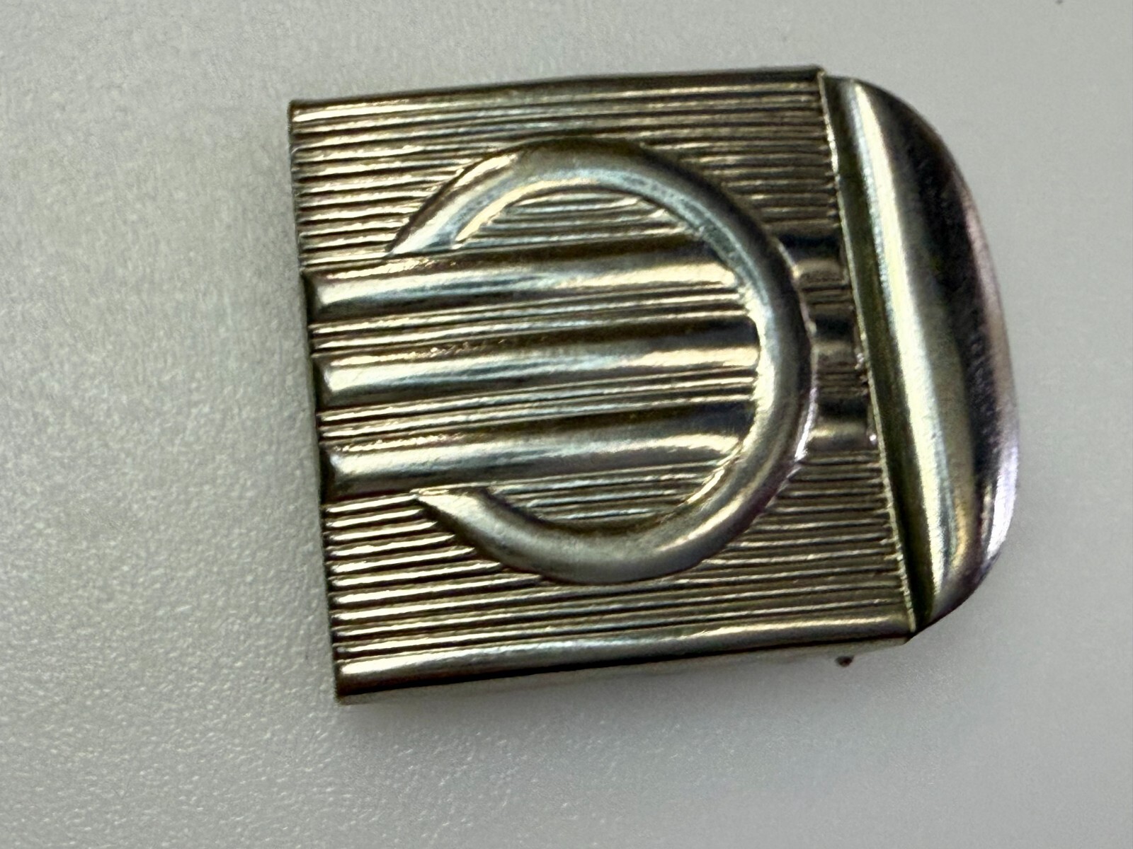 Antique Art Deco Abstract Pattern Solid Brass Vin… - image 15