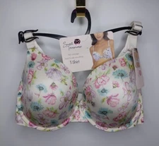 Secret Treasures Full Coverage T-Shirt Bra Size 36DDD Back & Side Smoothing