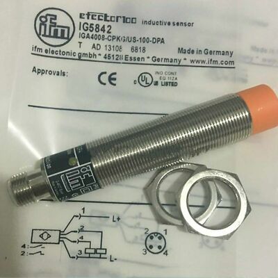 For IFM IG5842 IGA4008-CPKG/US-100-DPA Proximity Switch New