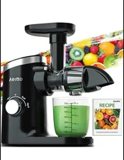 Aeitto Juicer Machines, Quiet Motor Juicer, Cold Press Juicer, Masticating...