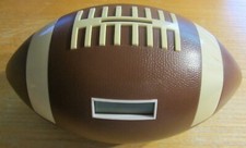 Battery Operated Plastic Football Bank 9"X5"X4.5" USED Works Great 
