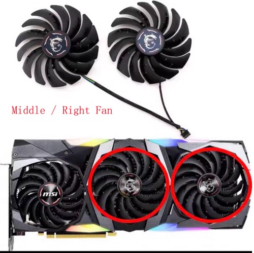 For MSI RTX2070S 2080 2080S/Ti GAMING X/Z Magic Dragon Graphics Card Cooling Fan - 第 9/10 張圖片