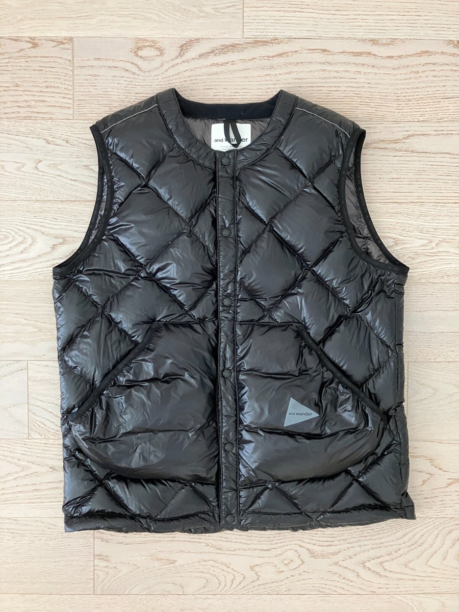 AND WANDER DIAMOND STITCH DOWN VEST | BLACK | SIZE L | eBay