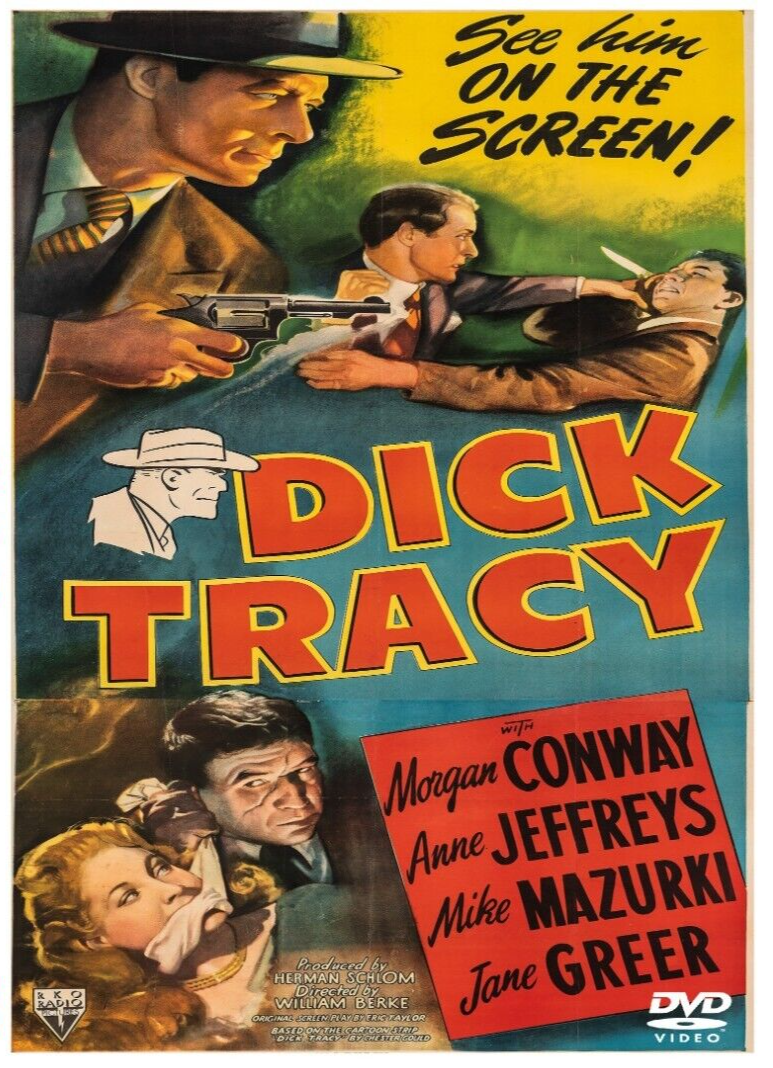 Dick Tracy  DVD 1945 Detective Film classic Movie Drama Morgan Conway