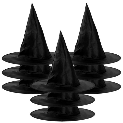 4Pack Halloween Witch Hats Party Wizard Hat Cosplay Costume Props Hanging Decor - Picture 7 of 11