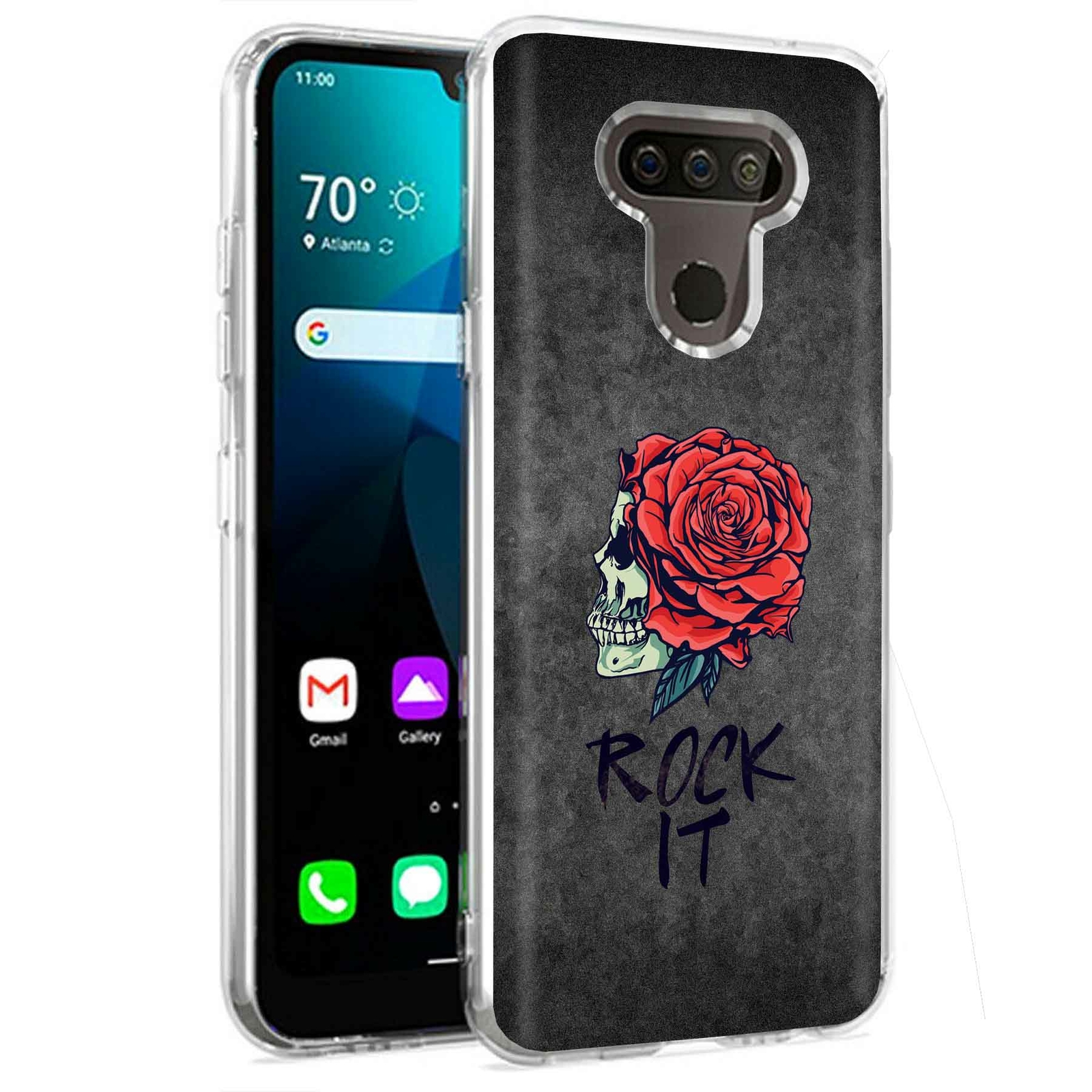 Phone Case for LG Harmony 4,Xpression Plus 3,K40S, Rock It Grunge Print
