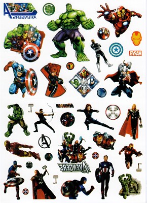 Temporäres Tattoo SET Superhelden Marvel Held Comic Spiderman Batman Hulk Helden
