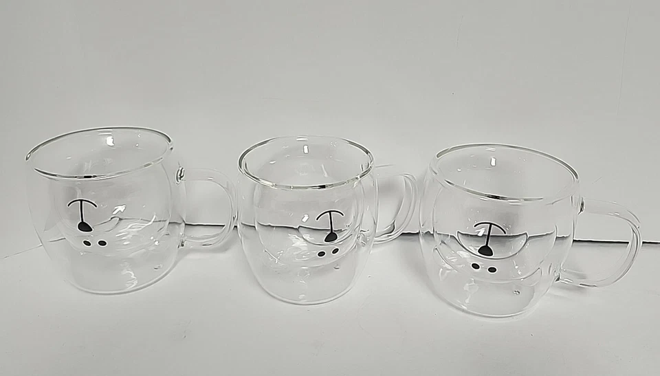 Tazas de café de oso de pared doble tridimensional lindo vaso de regalo de cumpleaños 260 ml  Foto 3 de 4