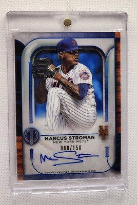 Marcus Stroman 2022 Topps Tribute AUTO Blue /150 Signed on Card TA-MS Yankees