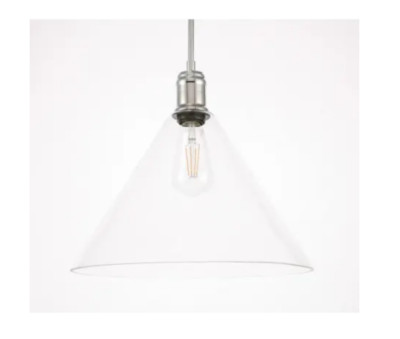 Elegant Lighting LD6229C Hugh Single Light 14'' Wide Pendant,Chrome