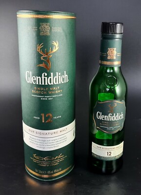 Glenfiddich Whiskey Leerflasche & Box 12 Jahre Single Malt Scotch Whisky 35