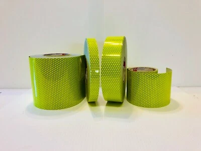 Fluorescent Lime Reflective Tape Oralite V98 1" 2" 4" 6" Orafol Reflexite Safety