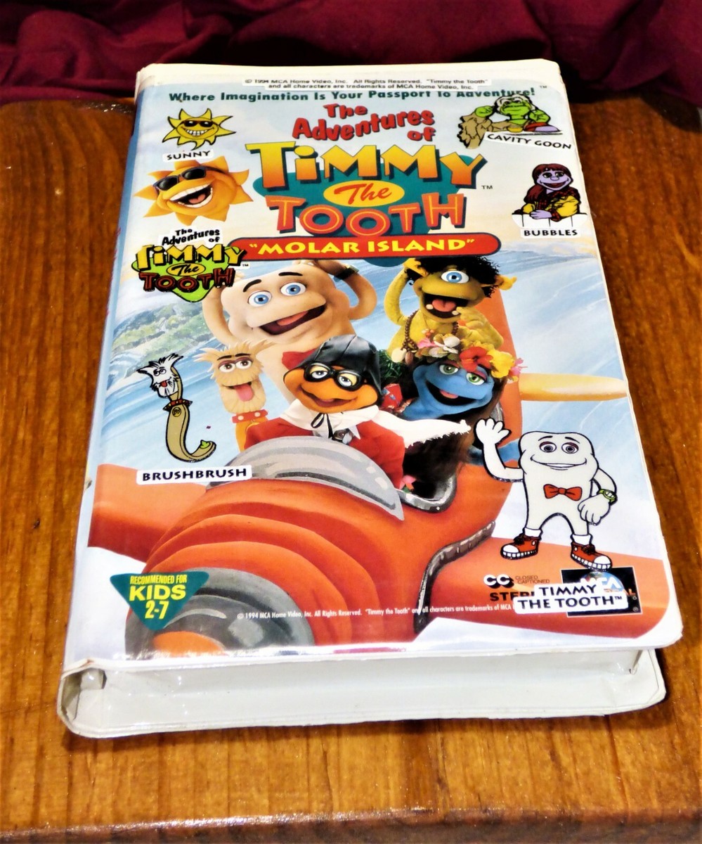 Adventures of Timmy the Tooth Molar Island 1994 VHS Tape Clamshell
