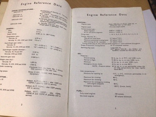Bristol Hercules VI XI XVI XVII XVIII Operators Handbook Aug 1945 - Picture 4 of 24