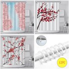 Plant Area Flower Series Shower Curtain Tarp Bathroom Decoration