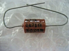 1 x NOS 1470 Ohms 1/3 Watt Shallcross Noninductive Wirewound Resistor