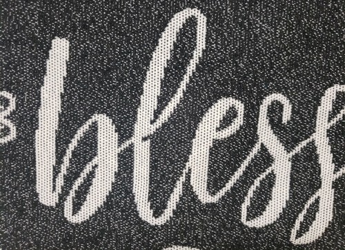 Set of 3 Tapestry Placemats, 13" x 19", INSPIRATIONAL, BLESSED,WHITE & BLACK, HC - Picture 5 of 24