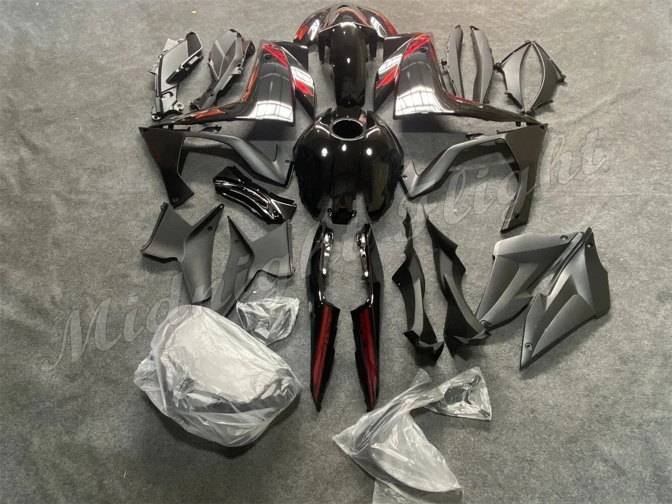 Fairing Kit for Yamaha YZF R3 2015-2018 R25 16 17 ABS Injection Bodywork Black - Image 3 of 3
