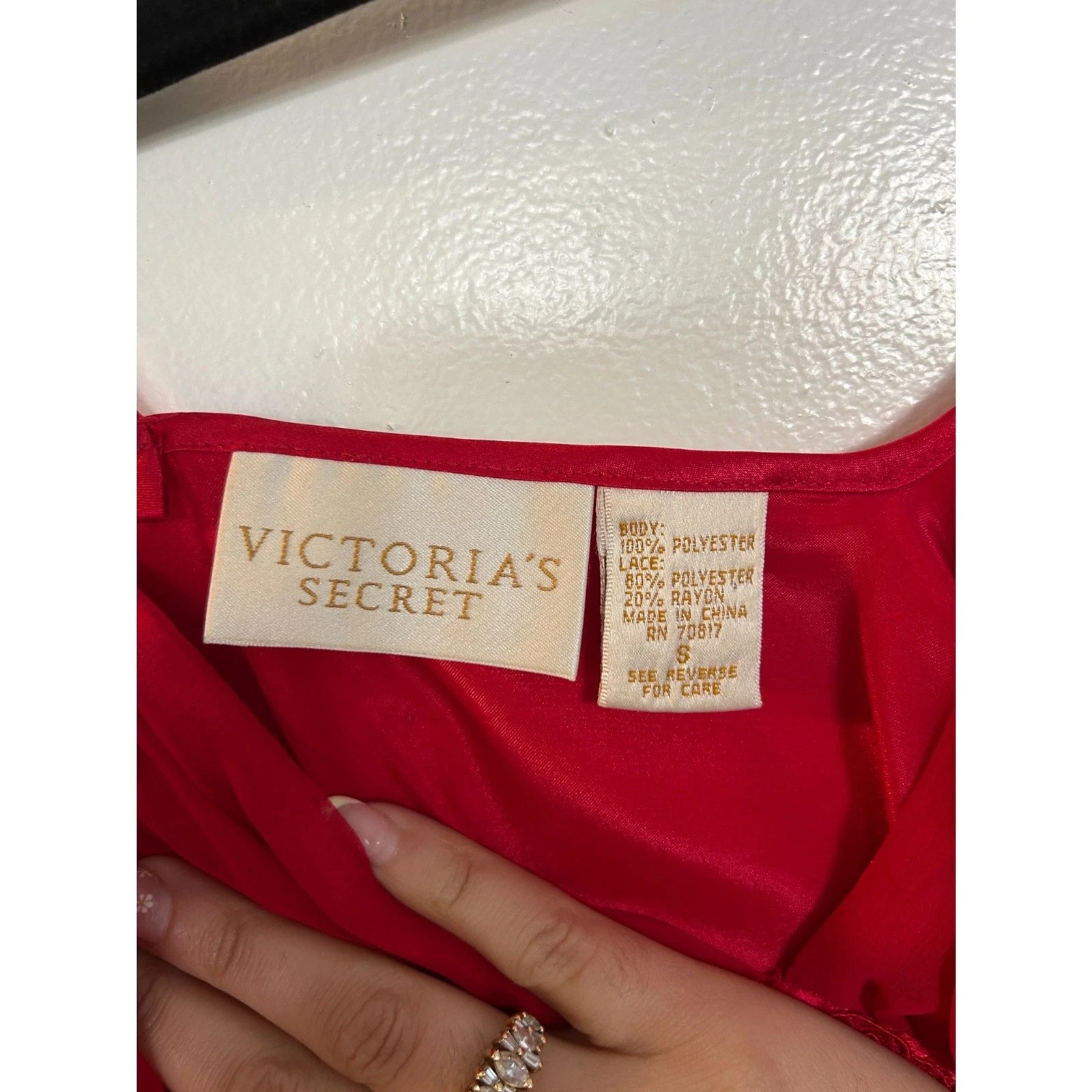 UNDERCOVER Abito lingerie vintage Victoria's Secret etichetta oro semi trasparente pizzo slip