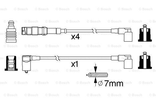 BOSCH Ignition Cable Kit For MERCEDES 190 W201 PUCH G-Modell 79-00 0986356333 - Picture 6 of 6