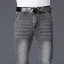 Herren Enganliegend Denim Hose Glocke Unten Ausgestellte Jeans Vintage 60s 70s