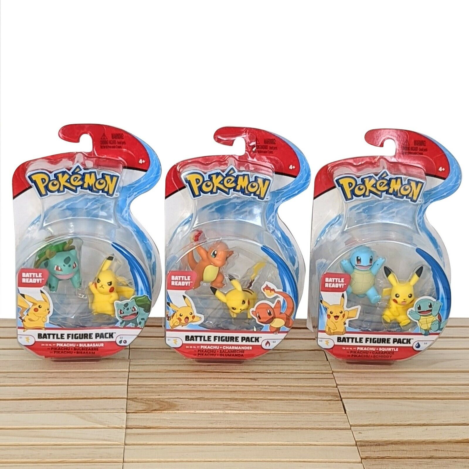 Pikachu, Eevee, Squirtle, Bulbasaur and Charmander Custom Metal