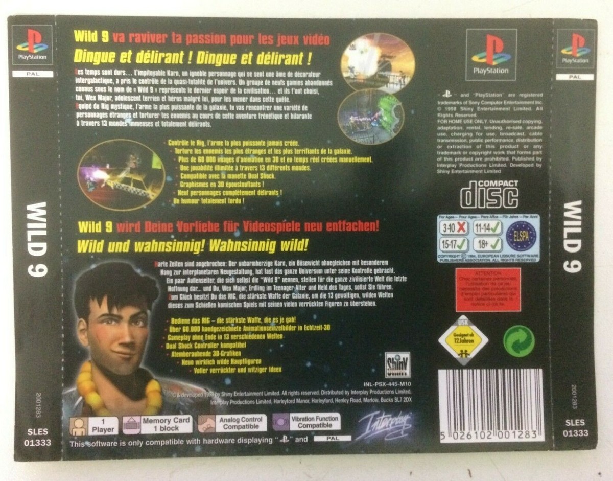 Trader Games - WILD 9 SONY PLAYSTATION 1 (PS1) PAL-EURO