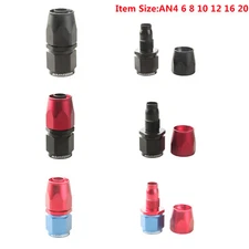 US SHIP Straight Hose End -AN4/6/8/10/12/16/20 Aluminum Fuel Oil Fitting Adapter