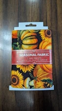 NEW (1) Yard Pre-Cut Pumpkins & Sunflowers Seasonal Fabric. 100% Cotton