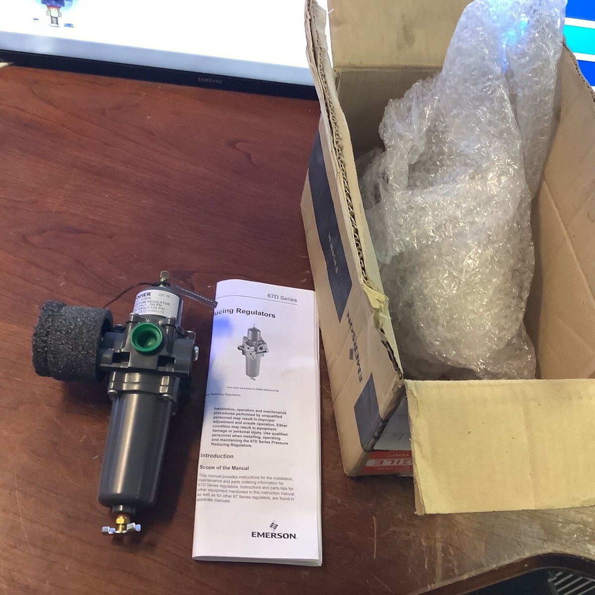 Fisher/Emerson 67DFR Pressure Regulator, Max Supply 250-PSI (new