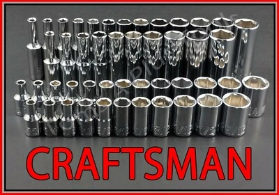 CRAFTSMAN TOOLS 47pc Short Deep 1/4 SAE METRIC MM 6pt ratchet wrench socket set