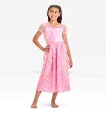 Wicked Nightgown Girls Pajamas Size 4- 8 Pink Glinda Costume Gown Movie Musical