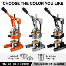 Commercial Heavy Duty Manual Citrus Juicer Hand Press Orange Squeezer 304 Steel
