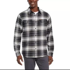 Orvis Men s Heavy Weight Brushed Plaid Flannel Shirt, Gray, XL