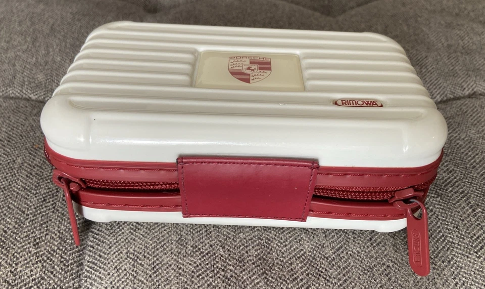 PORSCHE RIMOWA Pouch Accessory Travel Amenity Case white red 18.5×11.5×7cm Rare - Image 2 of 4