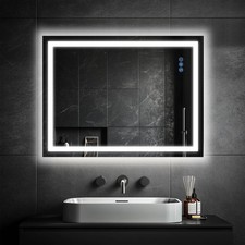 24"x 36" LED Bathroom Mirror with Lights, Anti-Fog, Dimmable, Lighted Vanity ...
