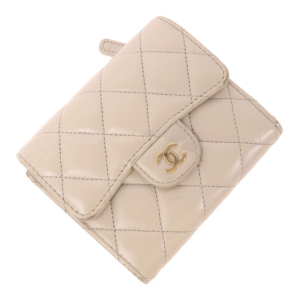 *15%OFF* CHANEL CC GHW Wallet Lambskin Leather Grey - Image 3 of 4